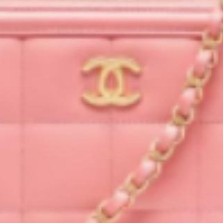 CHANEL Calfskin Shoulder Bag Crossbody Bag Handbag Women's Light Pink Red