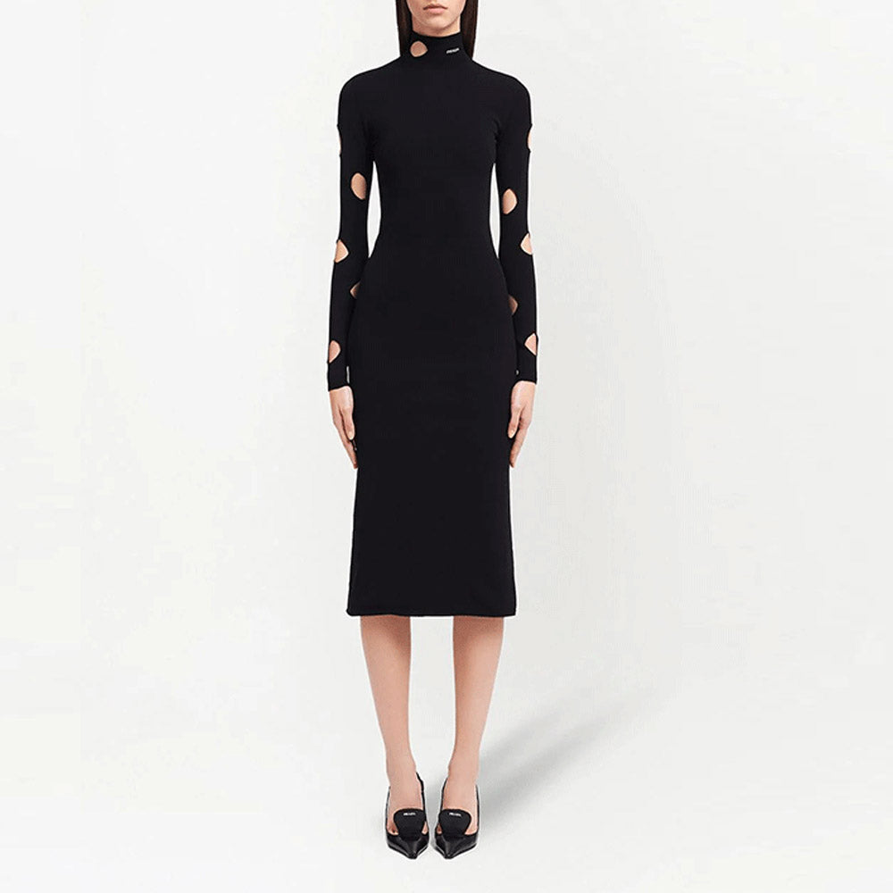 PRADA Long-Sleeved Dresses Women's Black
