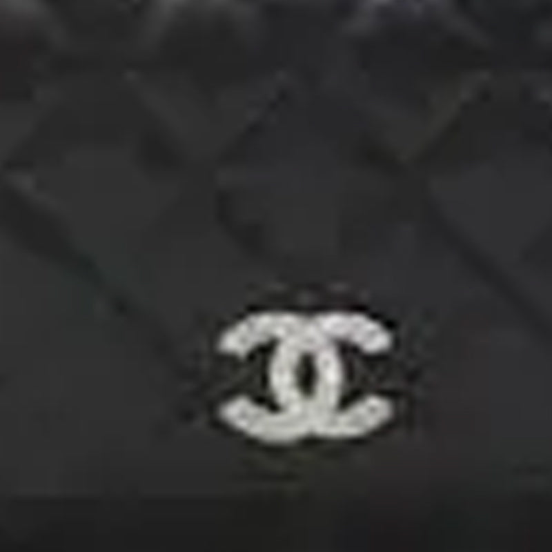 CHANEL Leather Shoulder Bag Women's Black