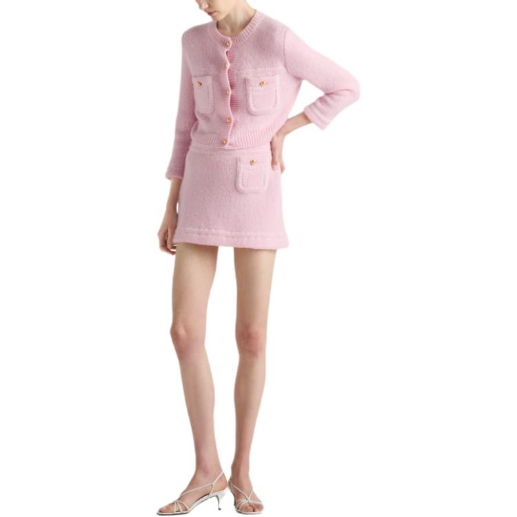 PRADA Triangle logo Cashmere Miniskirt
