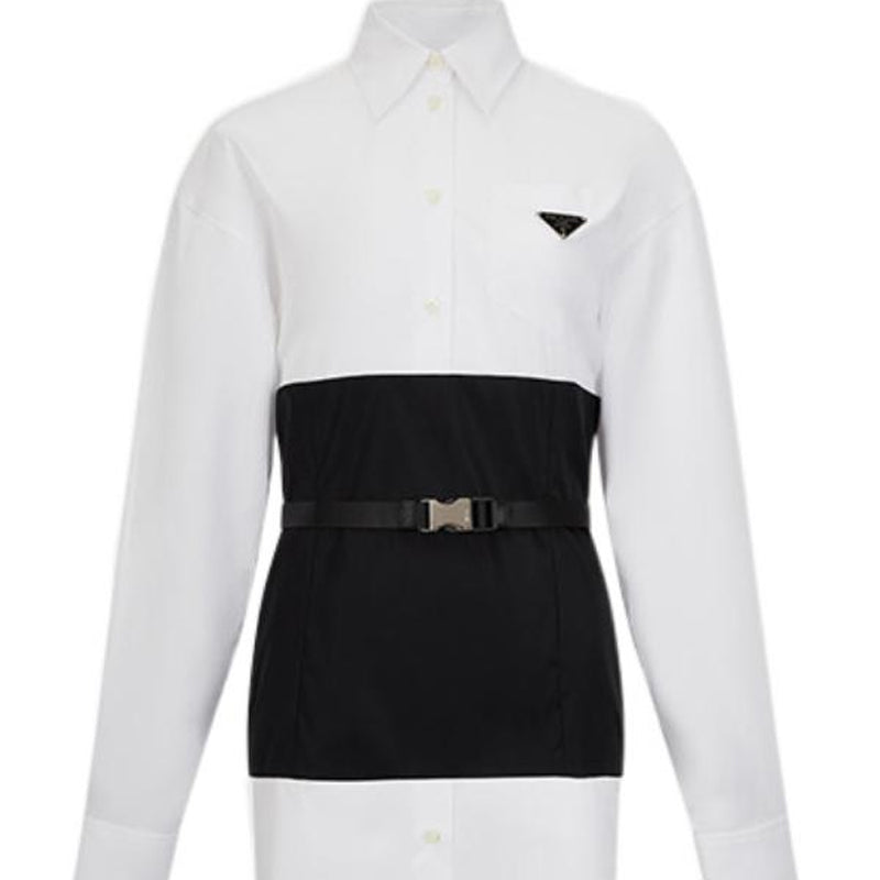 PRADA FW22 Long-Sleeved Dresses Women's White