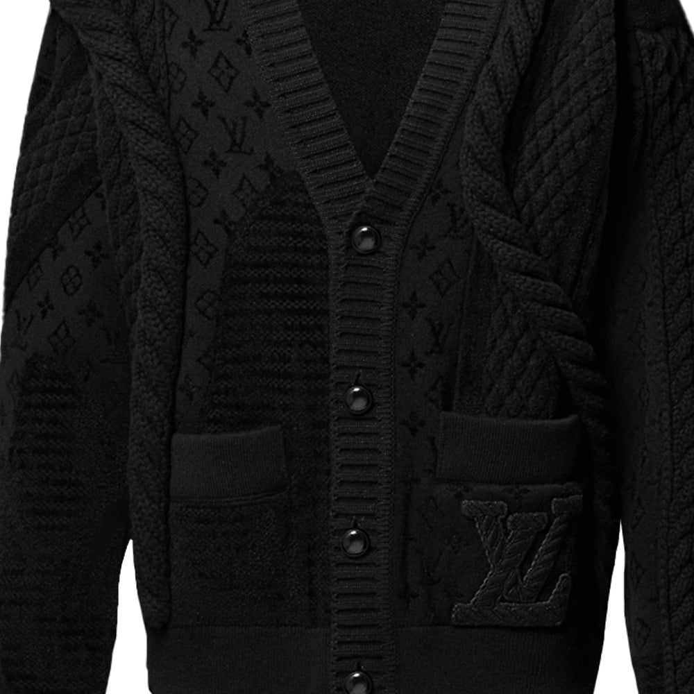 LOUIS VUITTON Chunky Wool-Blend Cable Cardigan
