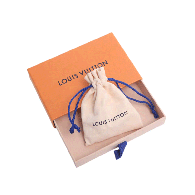 LOUIS VUITTON Metal Canvas Keychains Unisex White