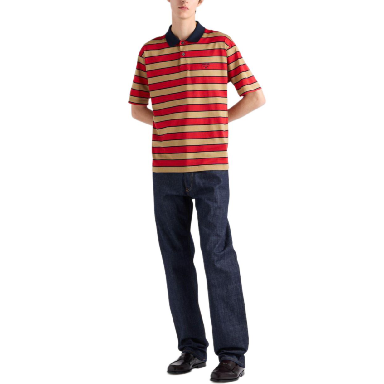 PRADA SS25 Polo Shirt Men's Red