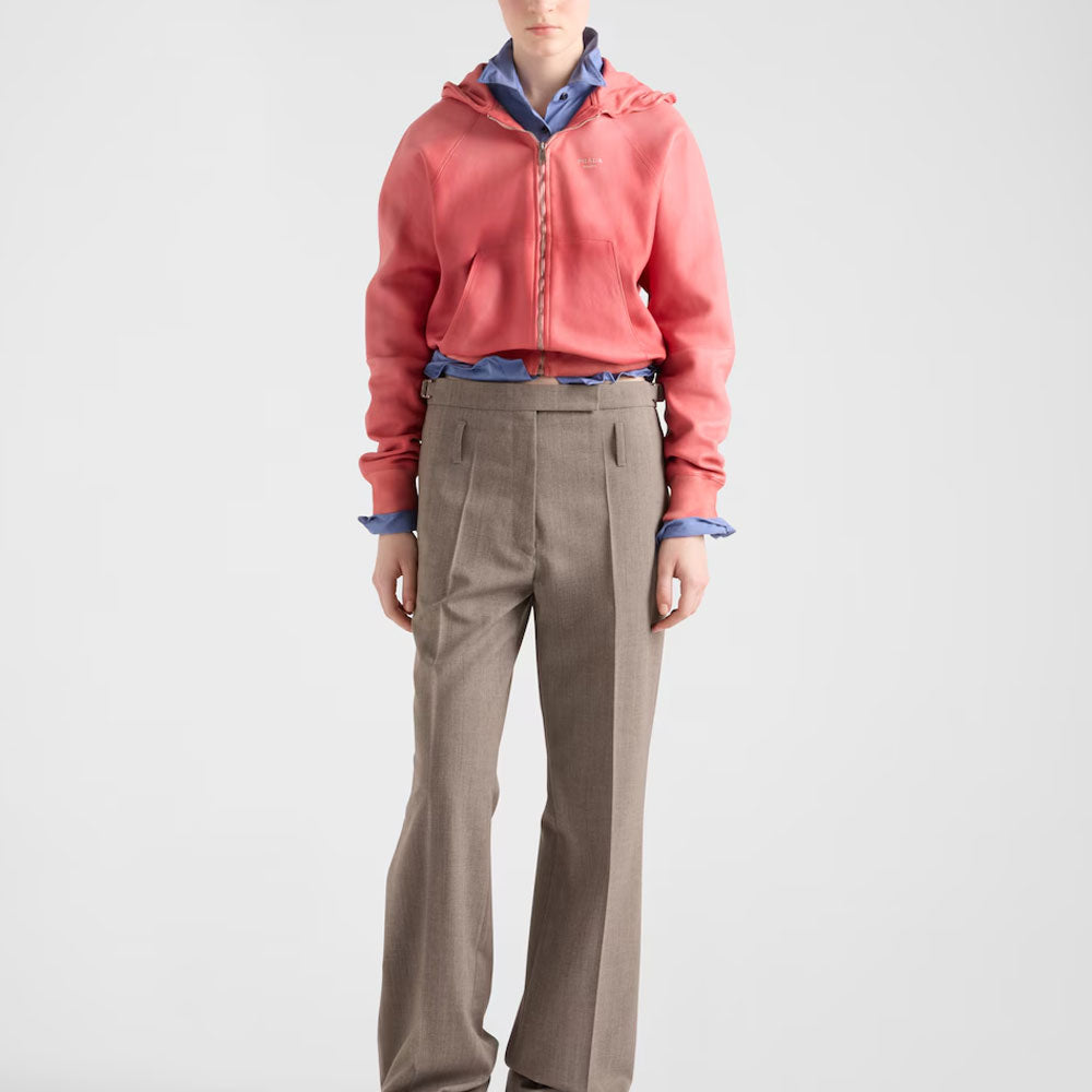 PRADA Hooded Leather Jacket