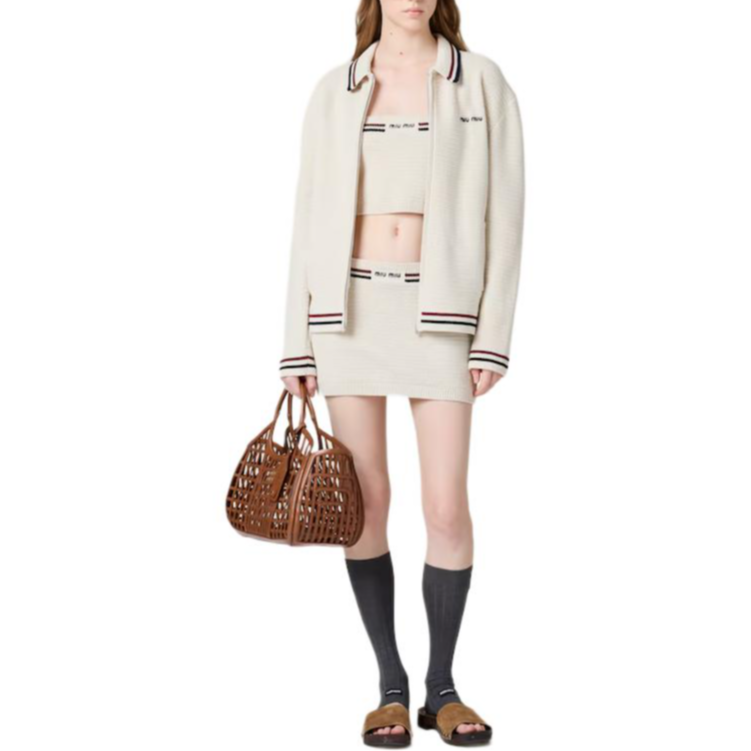 MIU MIU SS25 Knitwear Women's Neutral Color