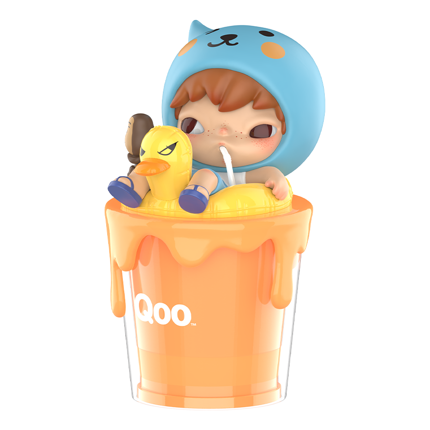 Pop Mart Hirono x Qoo Drink Finish Makes Your Face Pink Figure PPMT-2509-0035-960108073