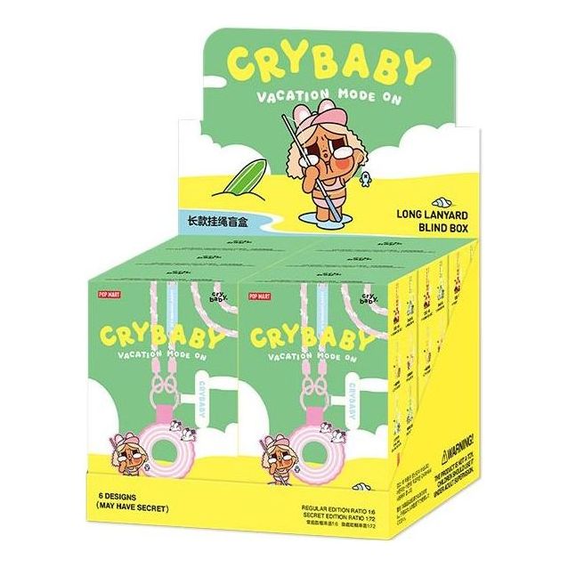 Pop Mart CRYBABY Vacation Mode On Series Long Lanyard Seal Cases (6 Blind box) PPMT-2510-0056-991652154