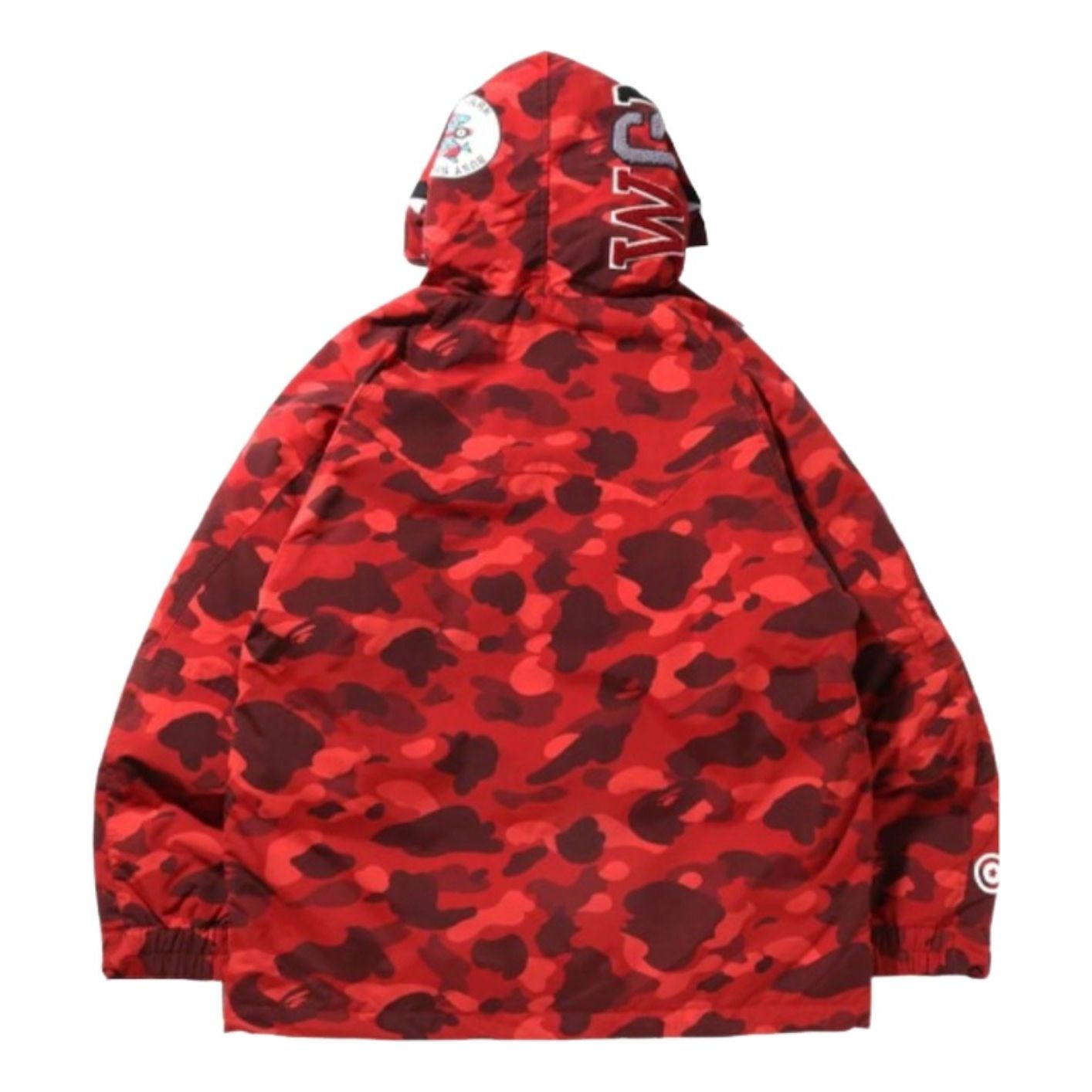 A Bathing Ape Color Camo Shark SnowBoard Down Jacket 'Red' 1I30-144-002-RED