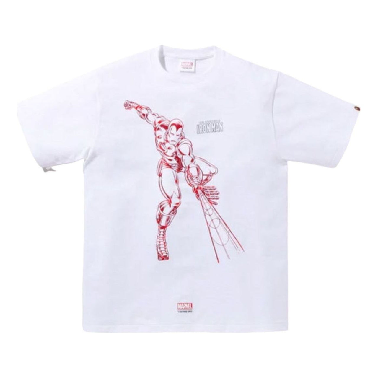 A Bathing Ape x MARVEL IRON MAN T-Shirt 'White' 1I73-110-904-WHT