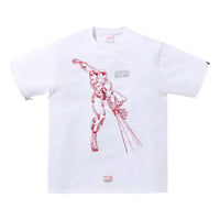 A Bathing Ape x MARVEL IRON MAN T-Shirt 'White' 1I73-110-904-WHT