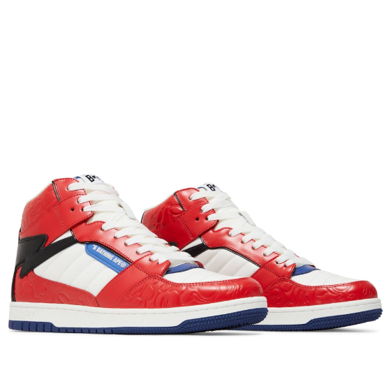 A Bathing Ape Bape Sta 88 Mid 'Red White Blue' 1J30-191-027-RED