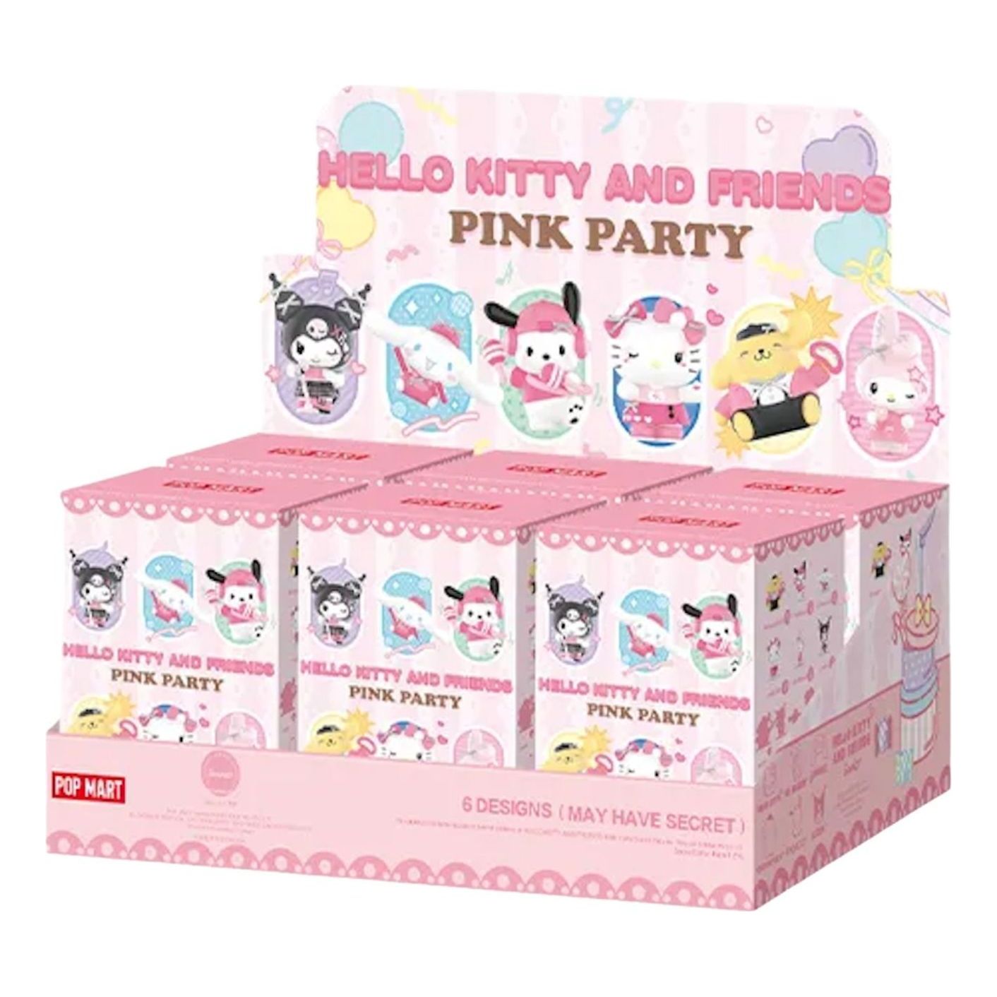 Pop Mart Hello Kitty and Friends Pink Party Series Figures Sealed Case (6 Blind Boxes) PPMT-2603-0038-1083396721