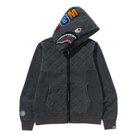 A Bathing Ape A Rising Bape Military Shark Full Zip Hoodie 'Black' 1K70-115-003-BLK