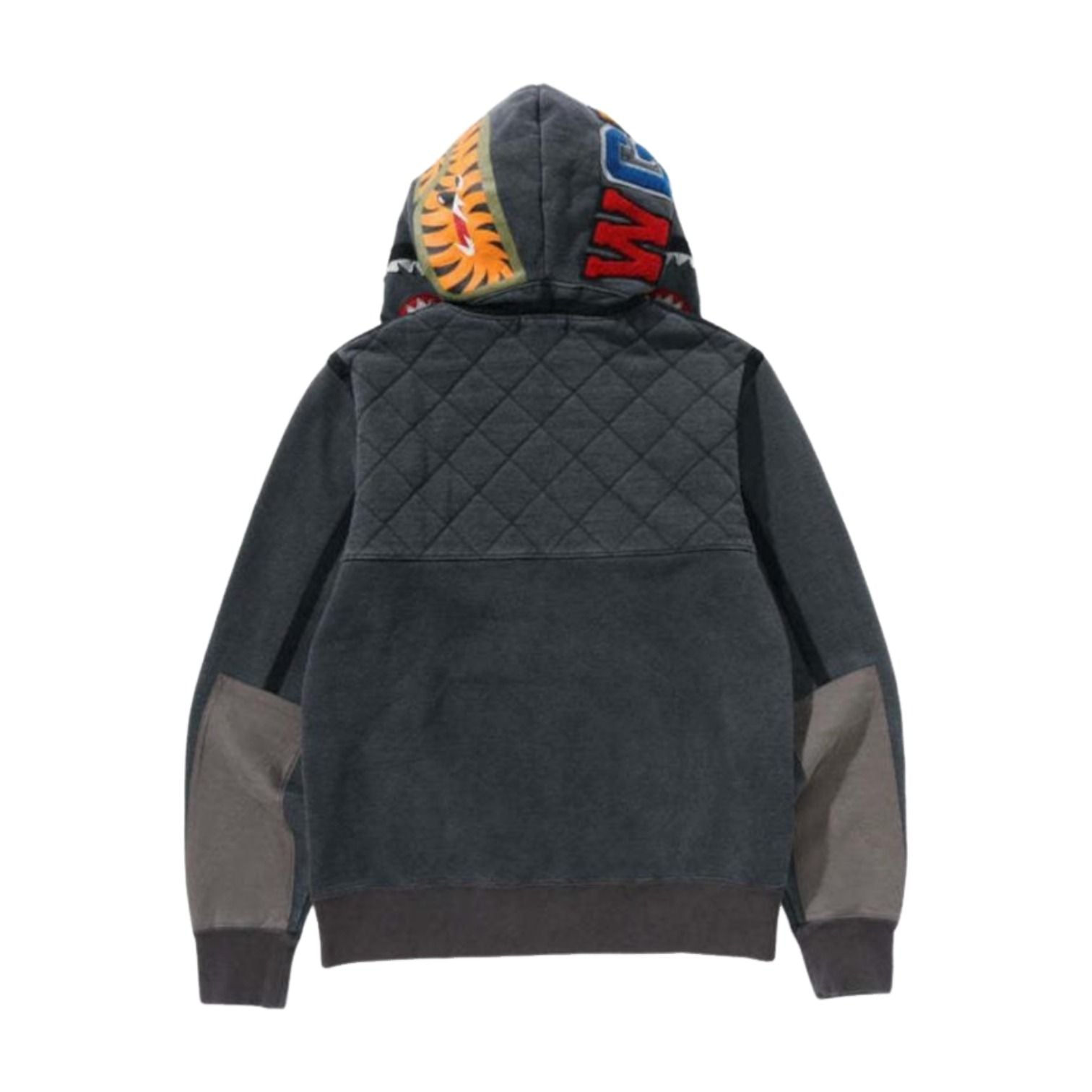 A Bathing Ape A Rising Bape Military Shark Full Zip Hoodie 'Black' 1K70-115-003-BLK