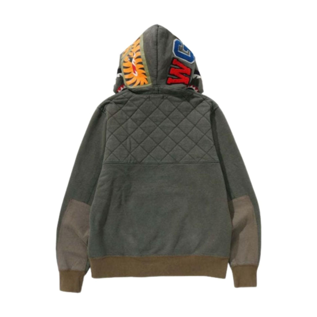 A Bathing Ape A Rising Bape Military Shark Full Zip Hoodie 'Olived' 1K70-115-003-OLV