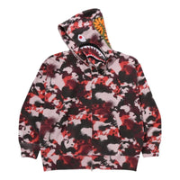 A Bathing Ape Map Camo Shark Full Zip Hoodie 'Red' 1L30-115-001-RED