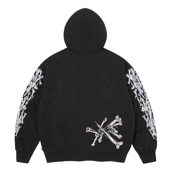 Supreme x Grave Digger SS26 Bones Zip Up Hooded Sweatshirt 'Black' SUP-SS26-321