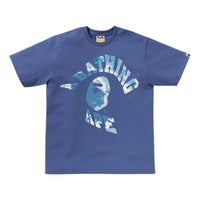 A Bathing Ape Tie Dye Twist College T-Shirt 'Navy' 1L30-110-042-NAV