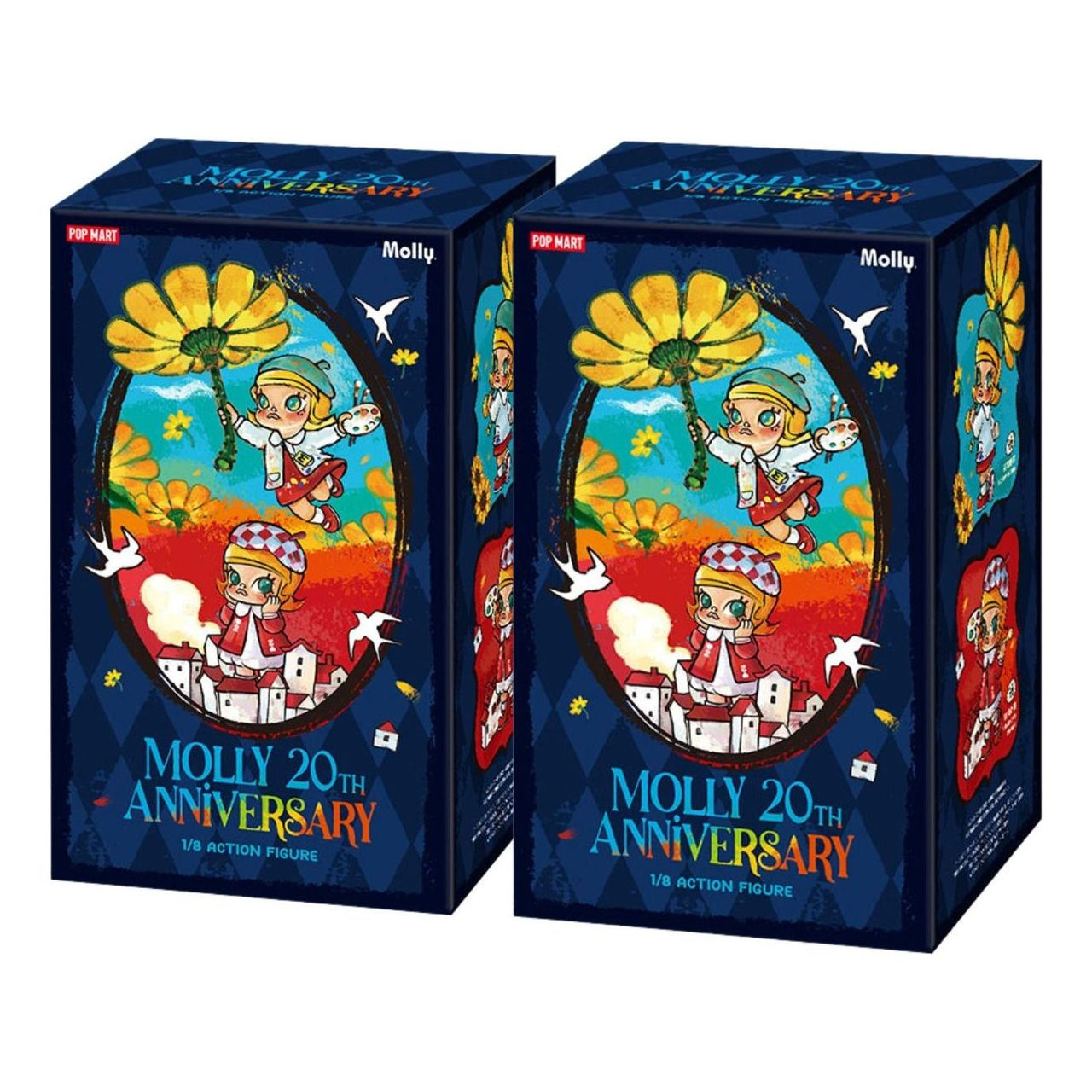 Pop Mart MOLLY 20th Anniversary Series 1/8 Action Figure Sealed Case (2 Blind Boxes) PPMT-2603-0059-1090663028