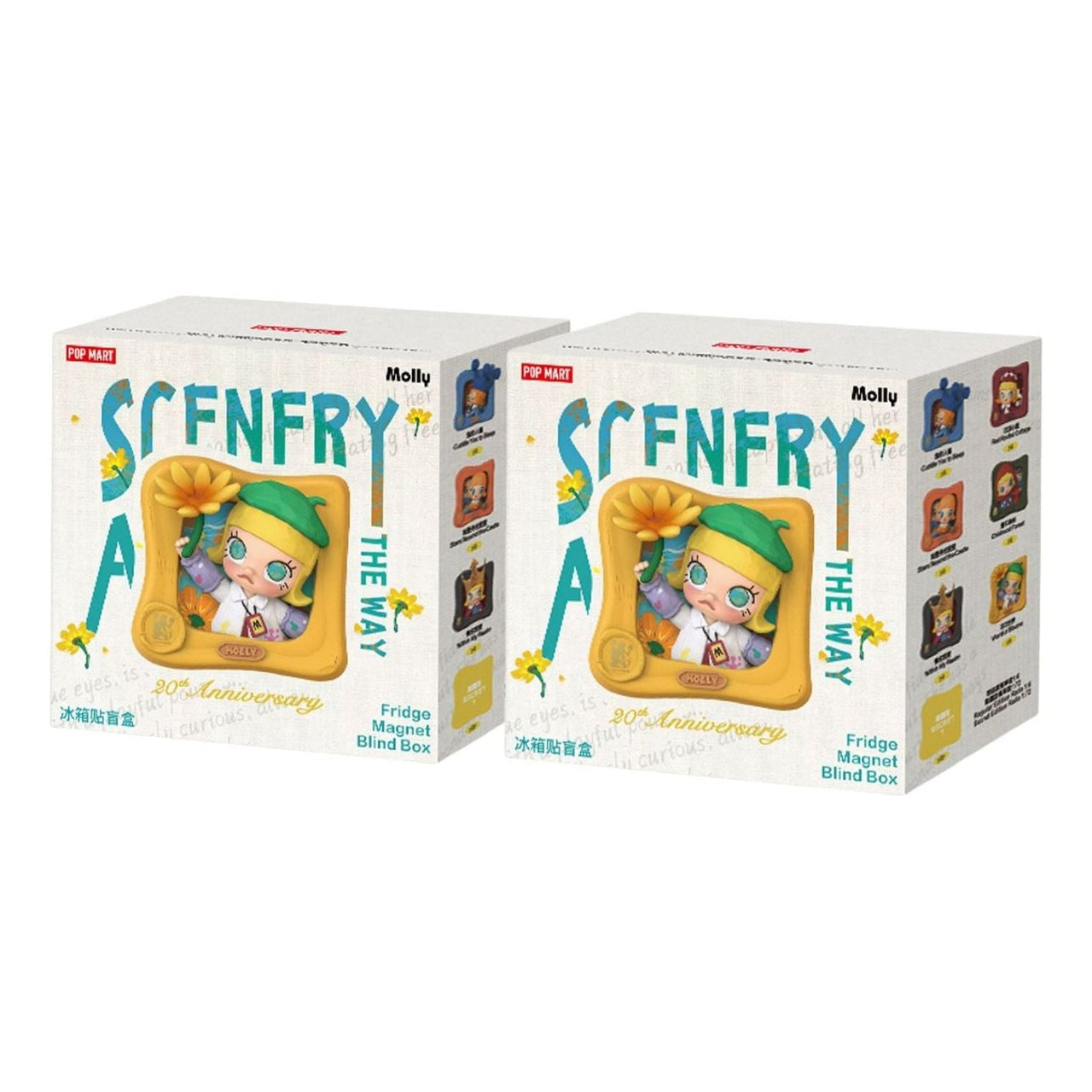 Pop Mart MOLLY Scenery Along the Way Series Fridge Magnet Sealed Case (2 Blind Boxes) PPMT-2603-0049-1090867138