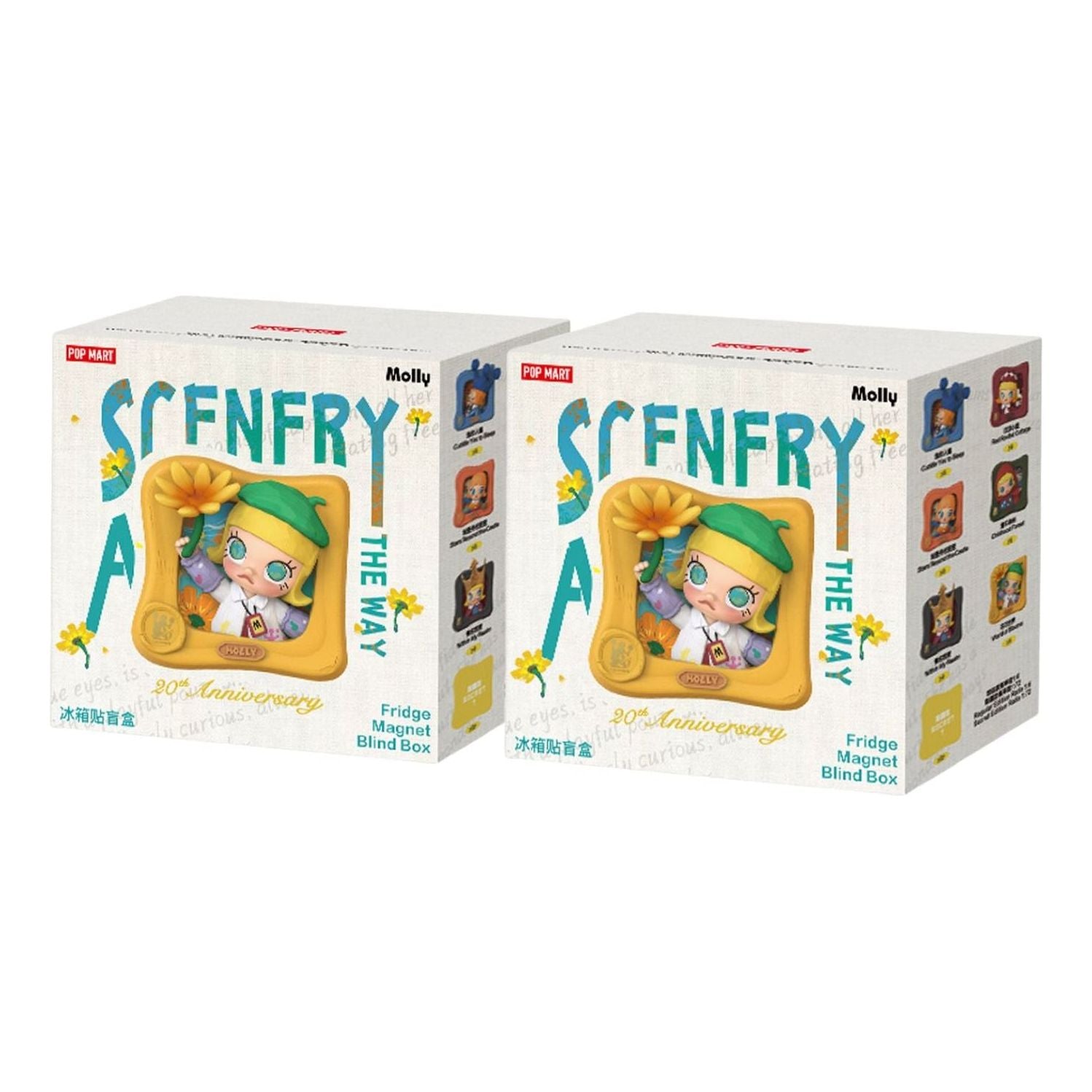 Pop Mart MOLLY Scenery Along the Way Series Fridge Magnet Sealed Case (2 Blind Boxes) PPMT-2603-0049-1090867138