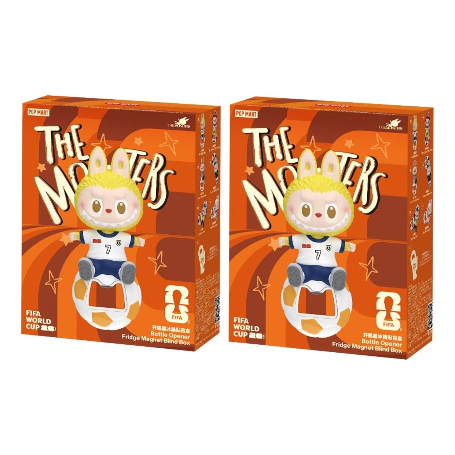 Pop Mart THE MONSTERS × FIFA Series Bottle Opener Fridge Magnet Blind Case (2 Blind Boxes) PPMT-2603-0070-1097654940