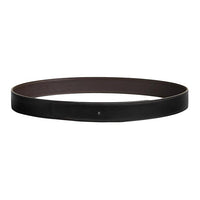 HERMES Calfskin Belt Unisex Black Width  3.2CM