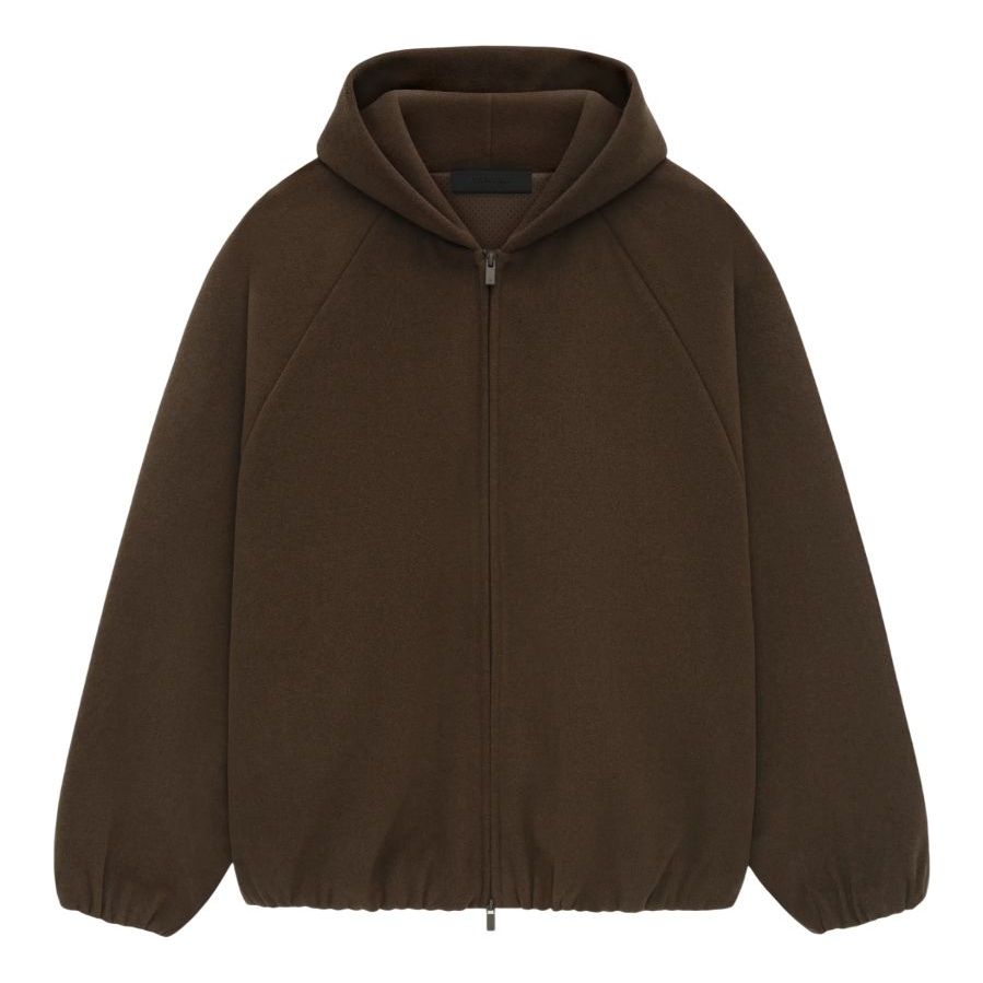 Fear of God Essentials SS25 Relaxed Brushed Hooded Jacket 'Brown' 202HO246255F