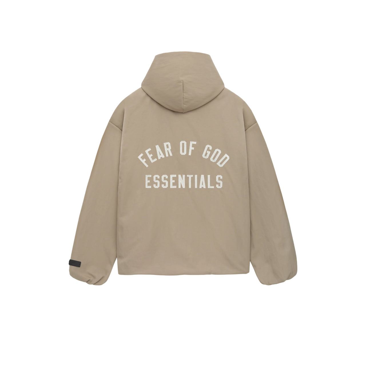 Fear of God Essentials SS25 Nylon Hooded Coach Jacket 'Dessert Sand' 202HO246377F
