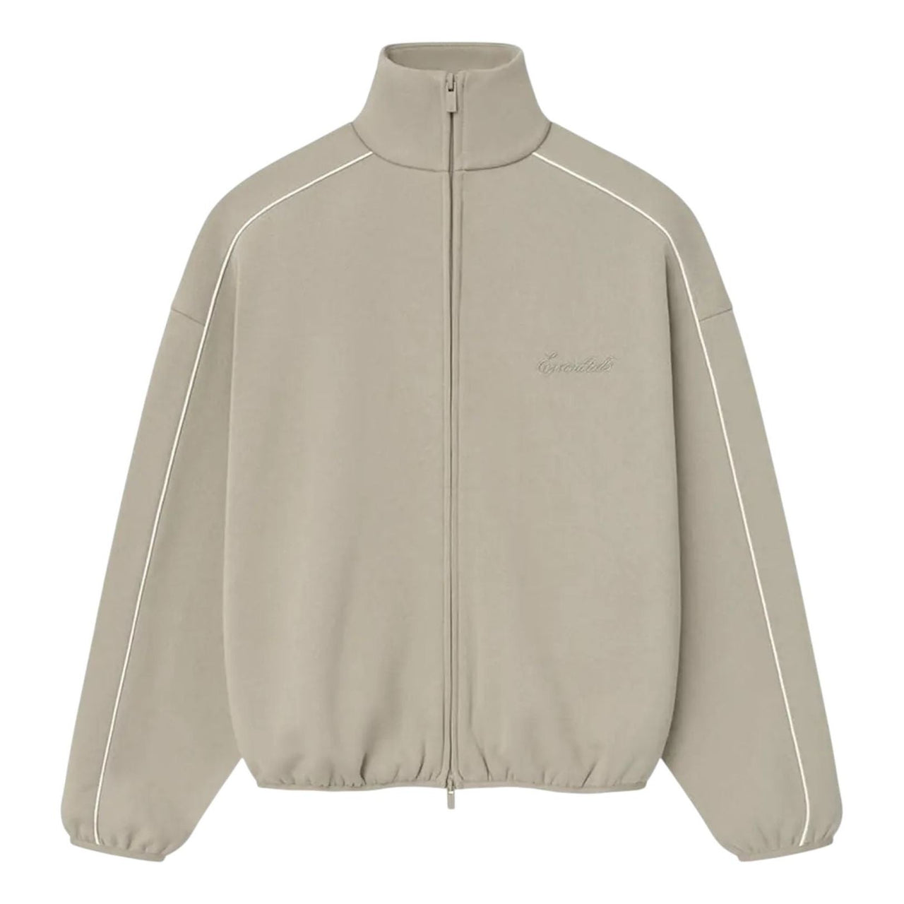 Fear of God Essentials Modern Fleece Track Jacket With Piping 'Timber Cloud White' 202SP256891F