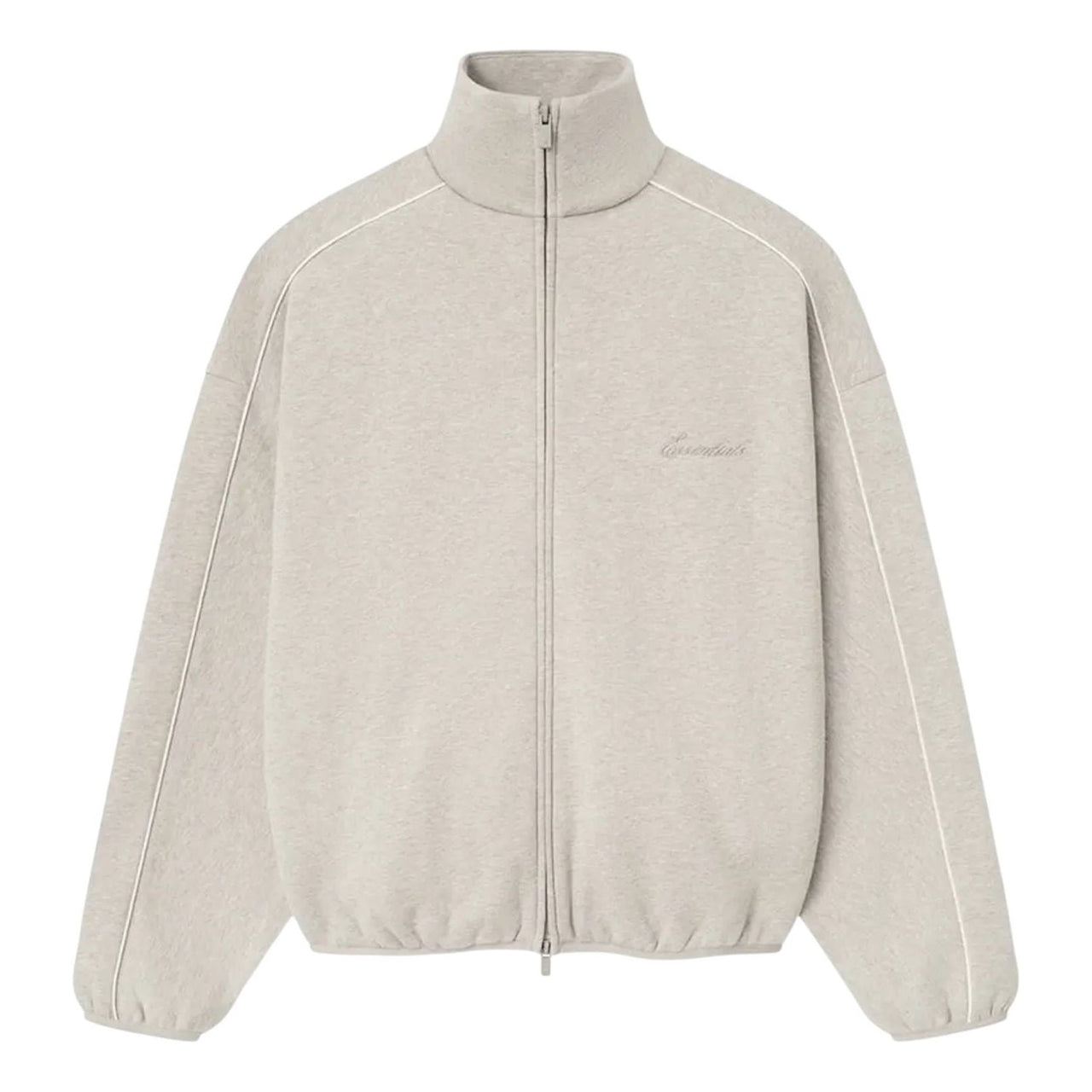 Fear of God Essentials Modern Fleece Track Jacket With Piping 'Heather Stone Cloud White' 202SP256892F