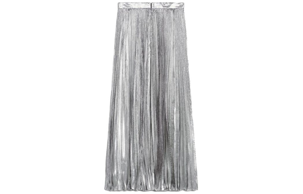 CELINE Casual Long Skirts Women's Silver