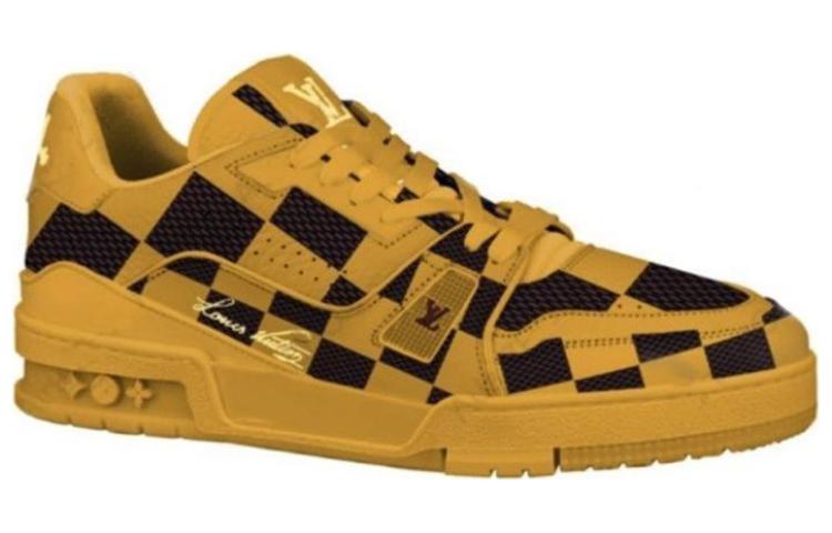 LOUIS VUITTON LV Trainer Sneaker Damier Pop Yellow