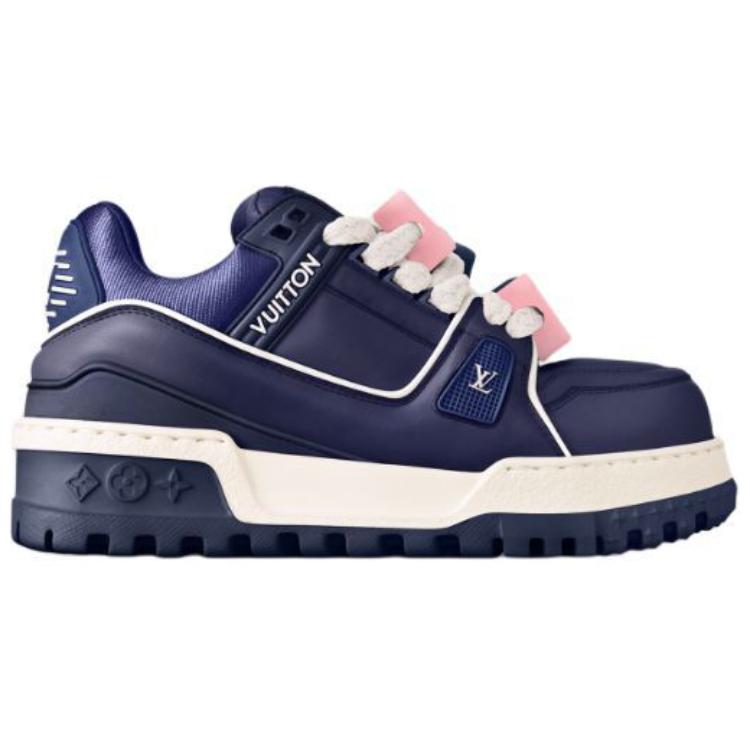 LOUIS VUITTON Trainer Maxi Skateboard Shoes Women's Low Top Blue