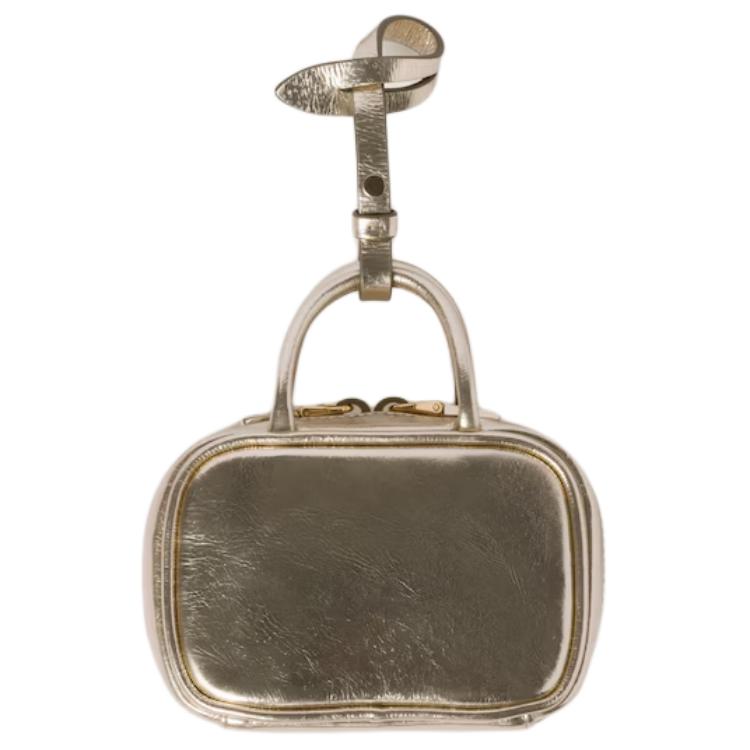 MIU MIU Beau Lambskin Bag Charm Bag Accessory Women's Yellow Iron Ore