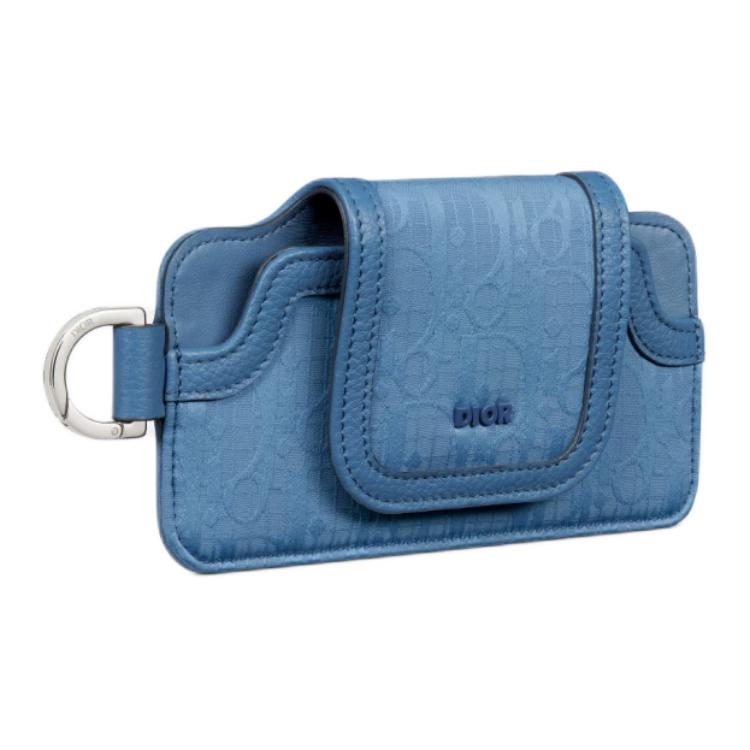 DIOR Nylon Eyeglass Pouch Men's Blue