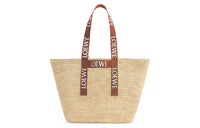LOEWE Fold Shopper In Raffia Natural/Tan