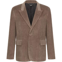 DIOR Beige Cotton And Cashmere Corduroy Business Suits Coats Men's Brown