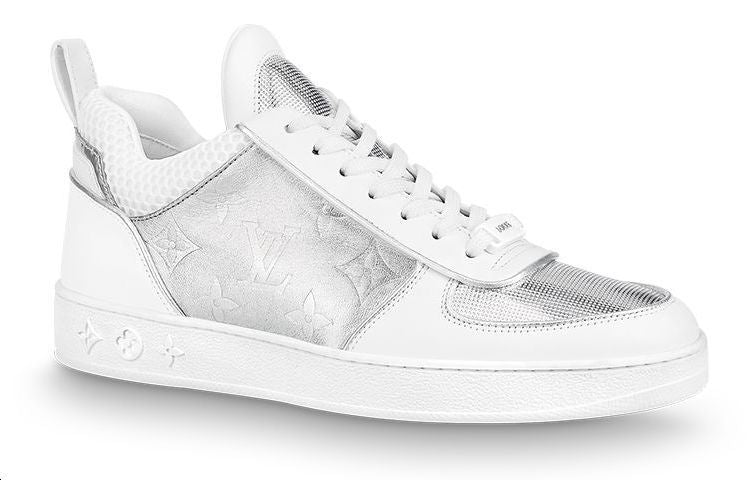 LOUIS VUITTON Boombo Low Top Stylish Skateboarding Shoes Women's Silver White