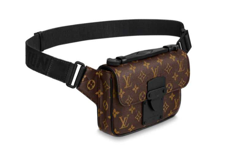 LOUIS VUITTON Coated Canvas With Leather Trim Shoulder Bags Sling Bag Fanny Pack Regular Men's Brown/Black
