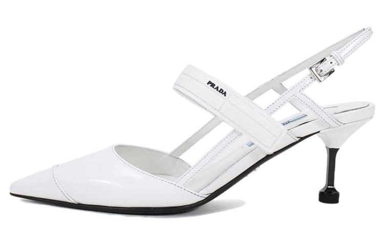 PRADA Slim Heel High Heels 6.5cm Women's White