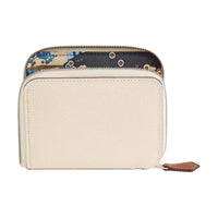 HERMES Silk'In Epsom And Barenia Calfskin Wallet Women's Milkshake White With Amber Yellow And Ice Blue Accents