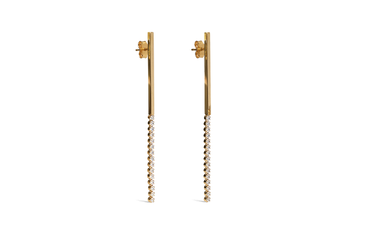 CELINE Metal Earrings Women's Gold