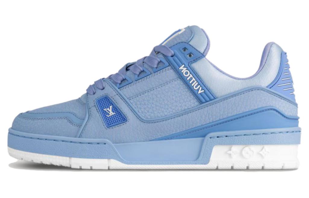 LOUIS VUITTON Trainer Low-Top Skateboard Shoes Women's Blue
