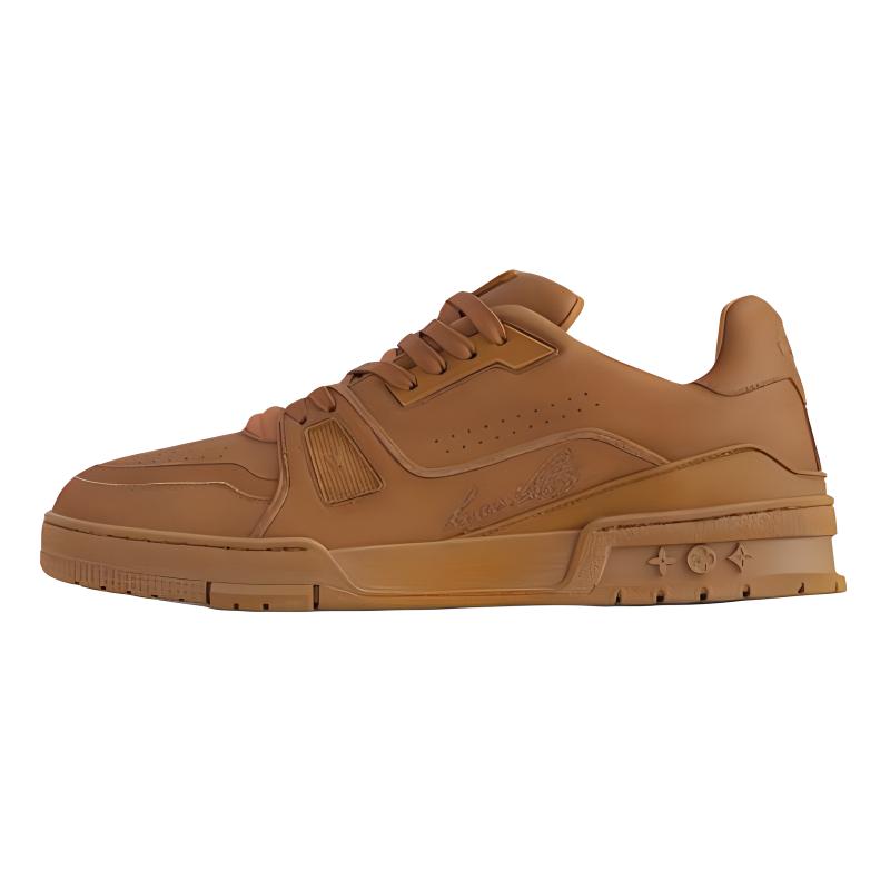 LOUIS VUITTON Trainer Low-Top Skateboard Shoes Men's Brown