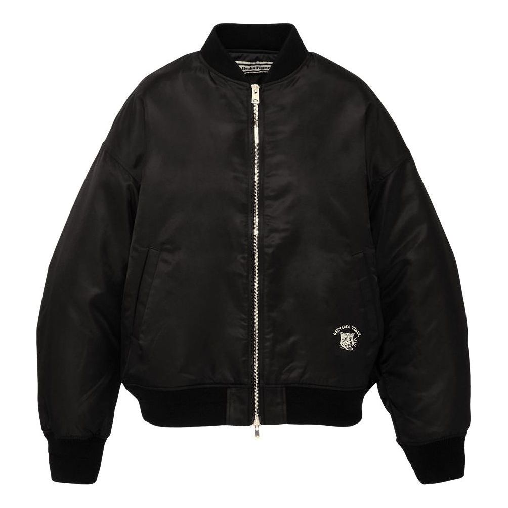 (WMNS) Onitsuka Tiger Tiger Head Embroidered Flight Jacket 'Black' 2182B562-001