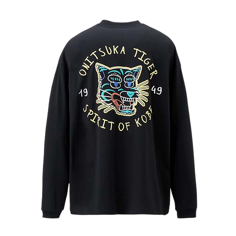 Onitsuka Tiger Graphic Long Sleeves T-Shirt 'Black Yellow' 2183B163-001