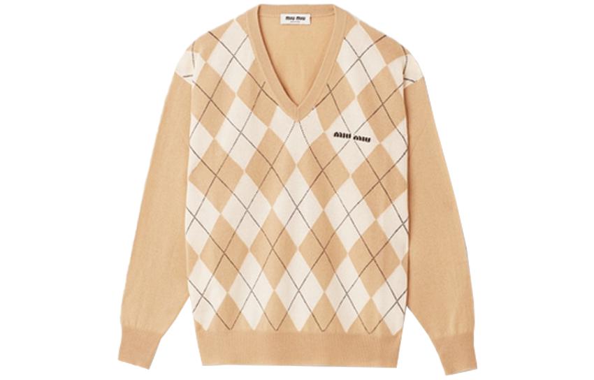 MIU MIU Knitwear Women's Camel Brown
