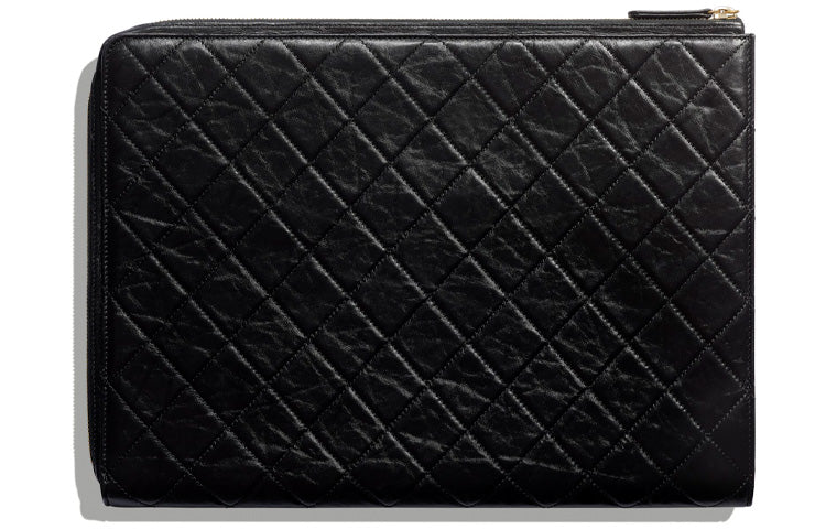 CHANEL 2.55 Calfskin Clutch Women's Black